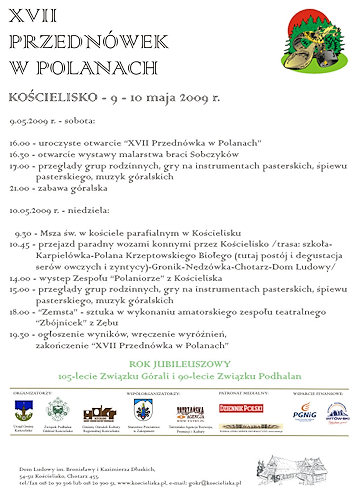 XVII Przednówek w Polanach, plakat