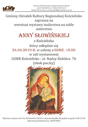 Wystawa obrazów na szkle Anny Słowińskiej