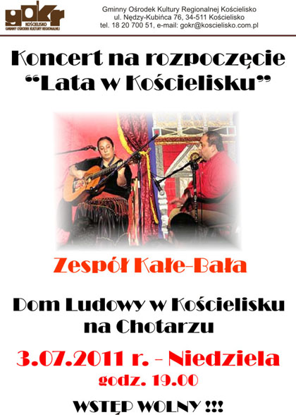 Koncert na rozpoczęcie Lata w Kościelisku