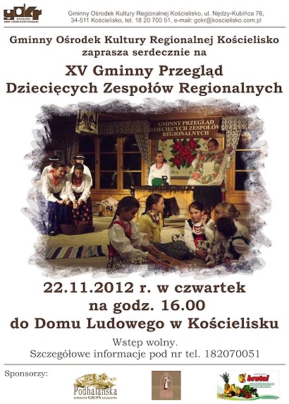 XV Gminny Przegląd Dziecięcych Zespołów Regionalnych