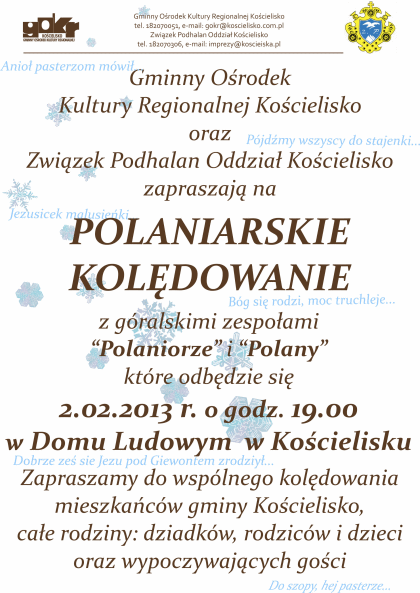 POLANIARSKIE KOLĘDOWANIE