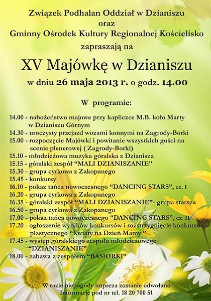 program Majówki